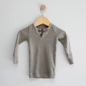 KidWild Vintage Henley Top Moss 6-12 months